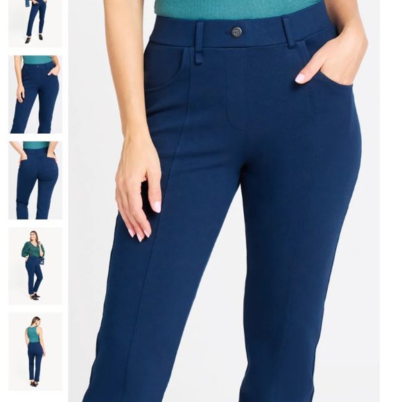 Betabrand DPYP Slim Tapered Chino Cobalt Medium NWOT - Picture 2 of 5